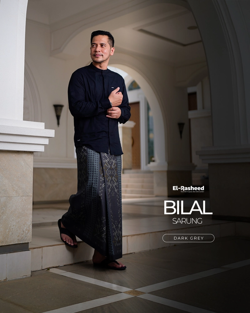 Product image SARUNG PRINTING BILAL Dewasa DARK GRAY